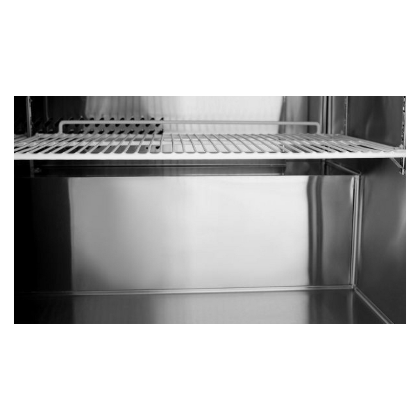 Mesón refrigerado de 2 puertas de 123 cm