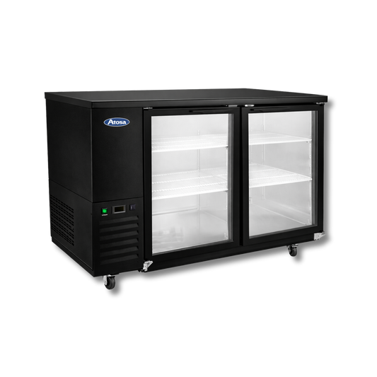 Back Bar negro puerta de vidrio 120 cm