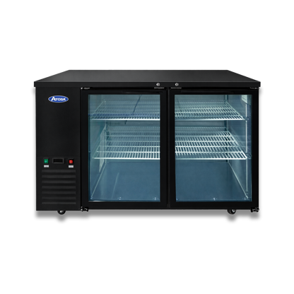 Back Bar negro puerta de vidrio 150 cm