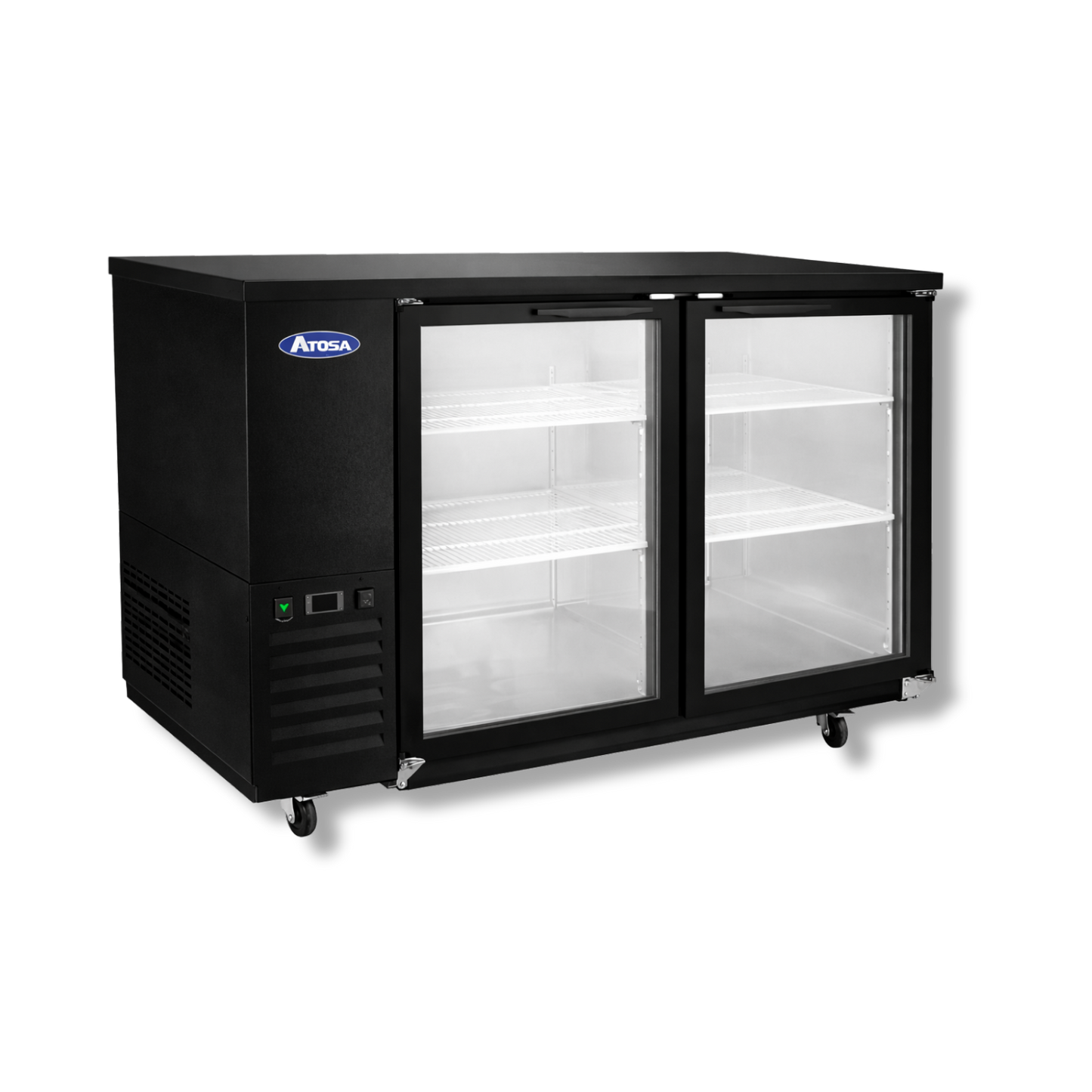 Back Bar negro puerta de vidrio 150 cm