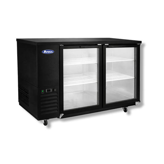 Back Bar negro puerta de vidrio 150 cm