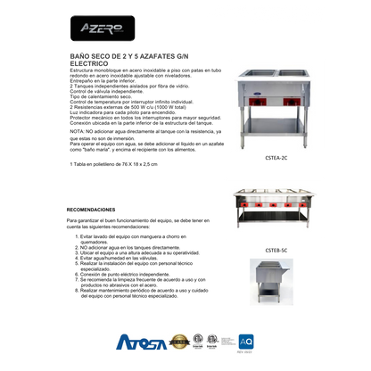 Mantenedor de productos secos para 2 azafates