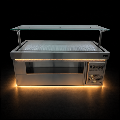 Barra Placa Fría tipo Isla para Buffet 2.00 mts