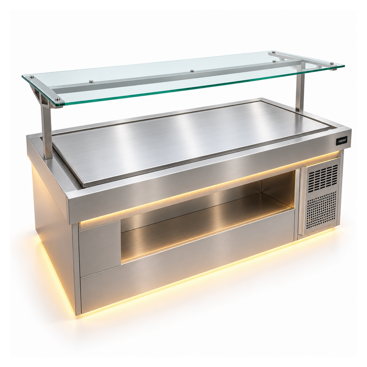 Barra Placa Fría tipo Isla para Buffet 2.00 mts