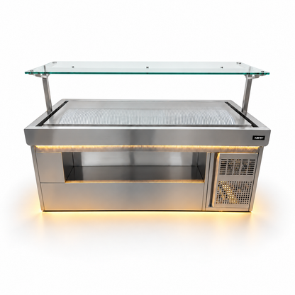 Barra Placa Fría tipo Isla para Buffet 2.00 mts