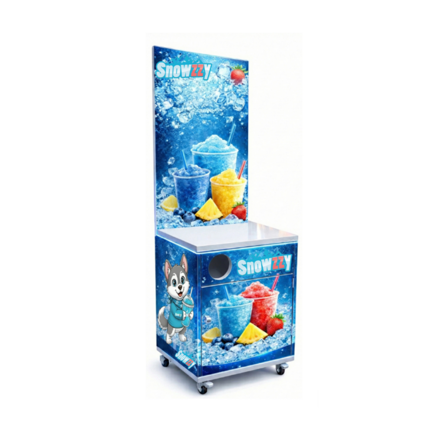 Carrito para Granizadoras con Luces Led Controlables