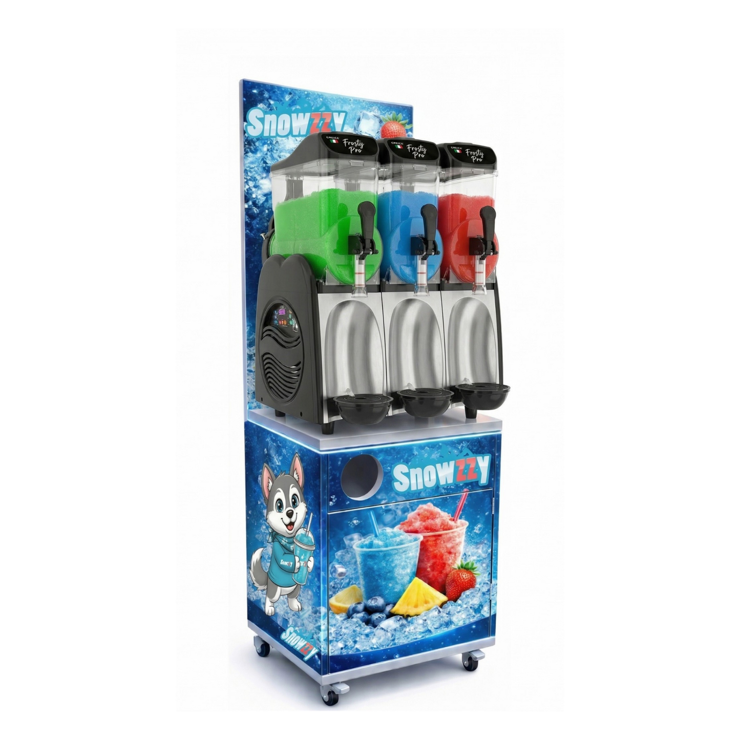 Carrito para Granizadoras con Luces Led Controlables