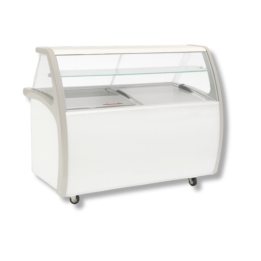 Congelador para helados vidrio curvo con cupula 9 azafates