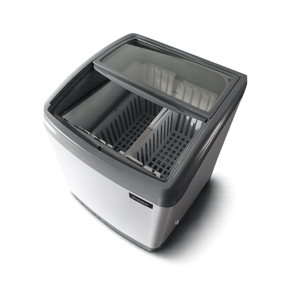 Congelador horizontal puerta vidrio 160 litros