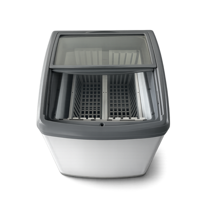 Congelador horizontal puerta vidrio 160 litros