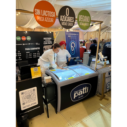 Congelador para helados puerta vidrio 360 litros