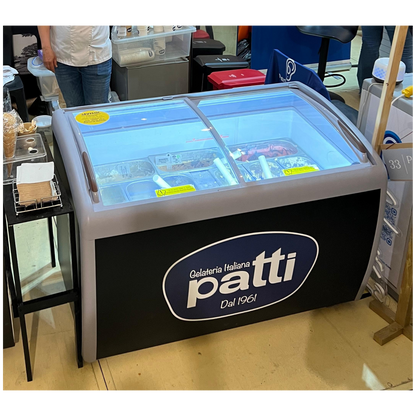 Congelador para helados puerta vidrio 360 litros