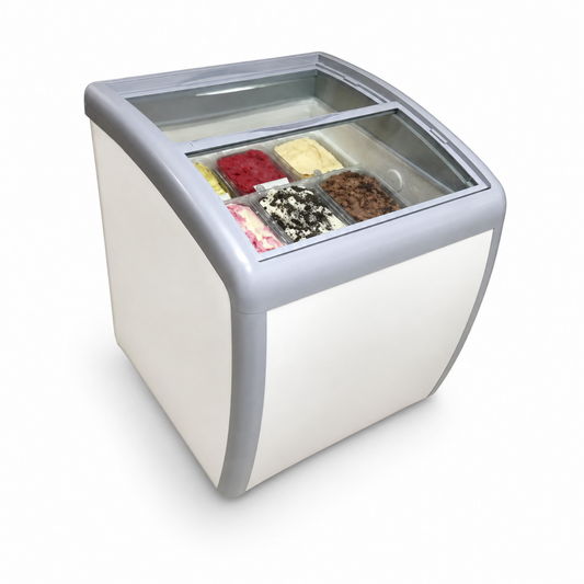 Congelador para helados puerta vidrio 160 litros