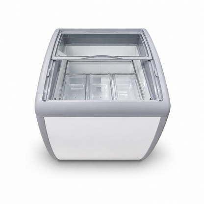 Congelador para helados puerta vidrio 160 litros