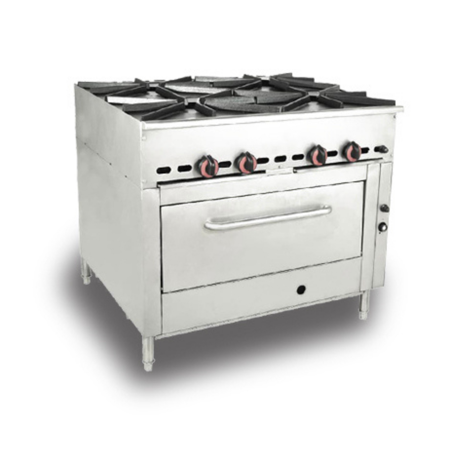 Estufa Industrial 4 quemadores con Horno