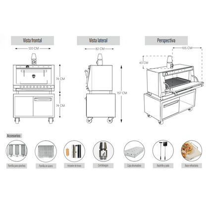 Horno de brasa 100