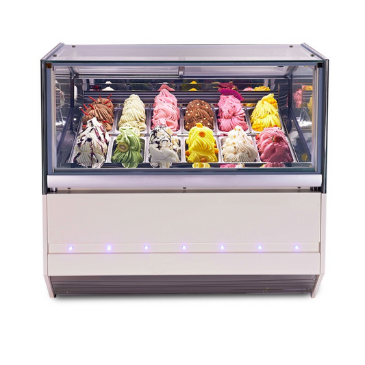 Vitrina helados profesional para Gelato 12 Sabores