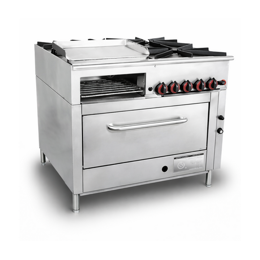 Estufa 2 Quemadores Grandes, 2 Medianos y Horno