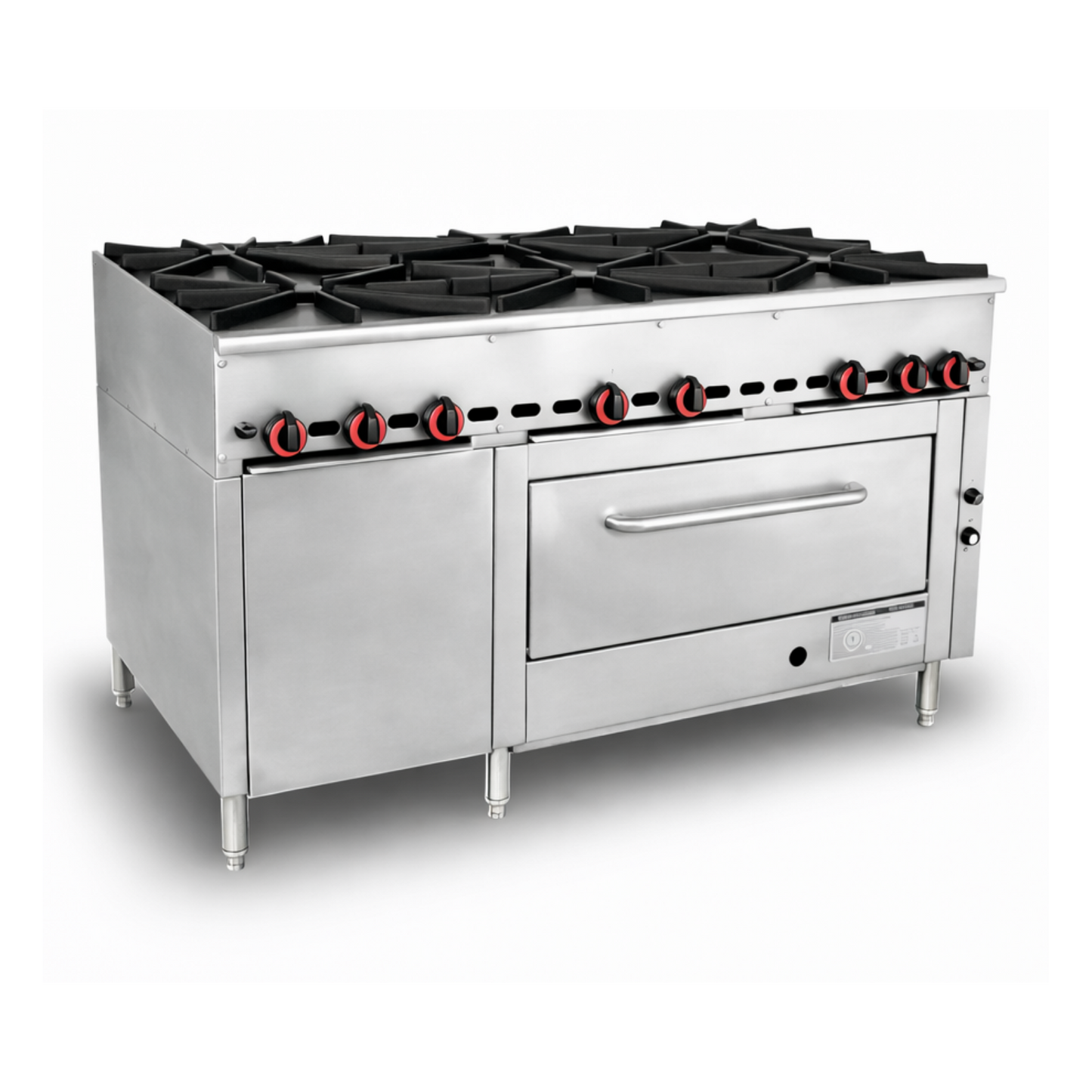 Estufa 4 Quemadores Grandes, 4 Medianos y Horno