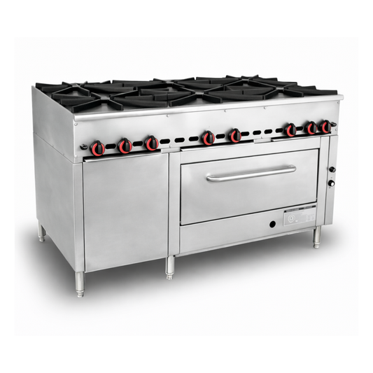 Estufa 4 Quemadores Grandes, 4 Medianos y Horno