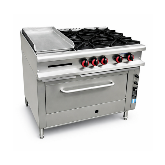 Estufa 4 Quemadores, Plancha y Horno