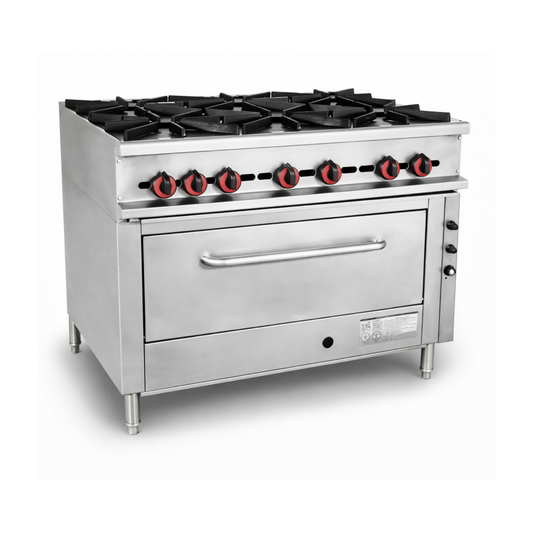 Estufa 6 Quemadores Grandes con Horno