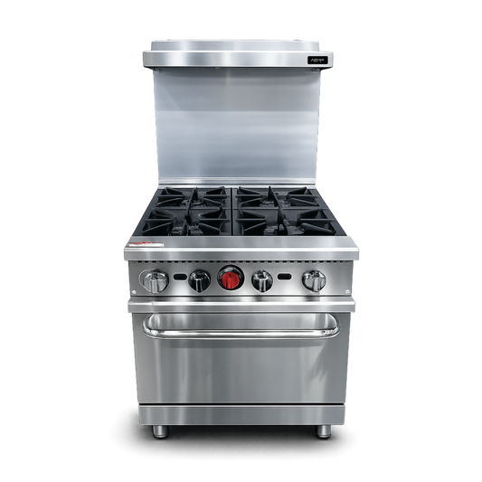 Estufa Industrial 4 Puestos + Horno Línea Premium AZ-HFS24