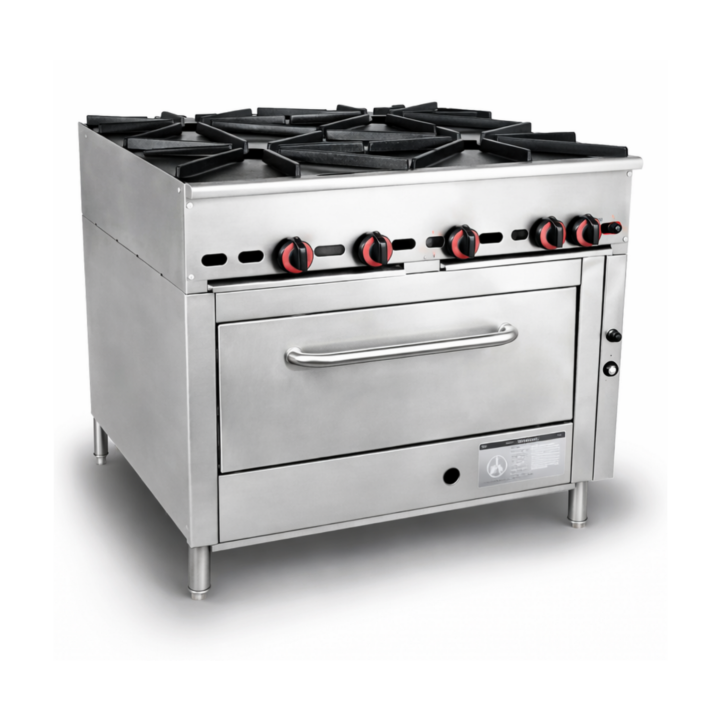 Estufa Industrial 4 quemadores con Horno
