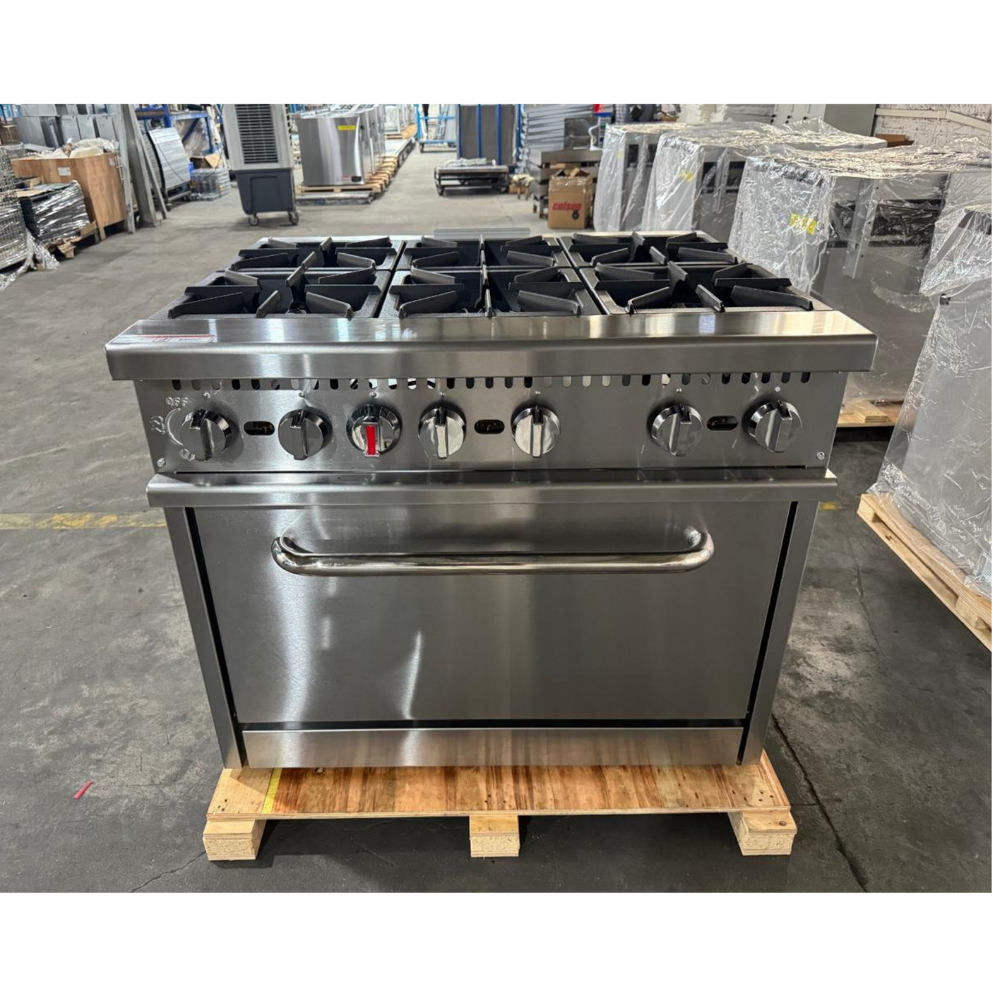 Estufa Industrial 6 Puestos + Horno Línea Premium AZ-HFS36