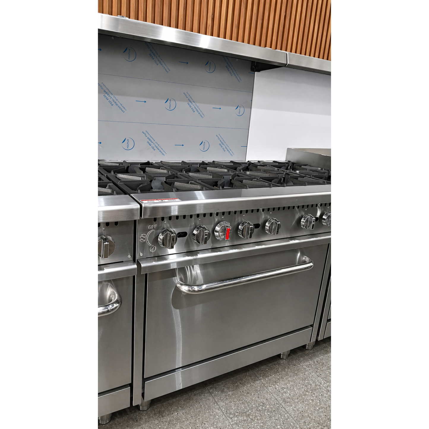 Estufa Industrial 6 Puestos + Horno Línea Premium AZ-HFS36
