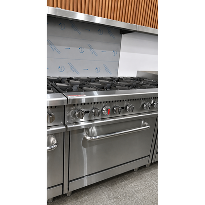 Estufa Industrial 6 Puestos + Horno Línea Premium AZ-HFS36
