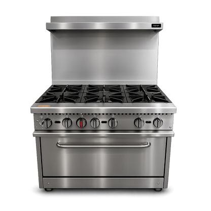 Estufa Industrial 6 Puestos + Horno Línea Premium AZ-HFS36