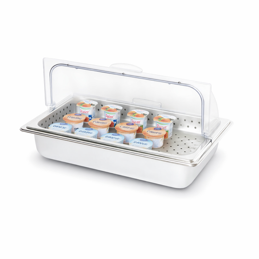 Exhibidor alimentos frío con cubierta