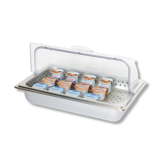 Exhibidor alimentos frío con cubierta