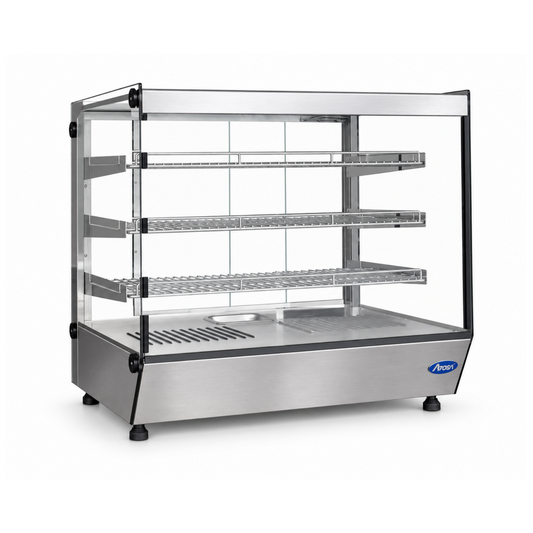 Vitrina Calentadora de Alimentos Sobremostrador 71 cm – Vidrio Plano ATOSA