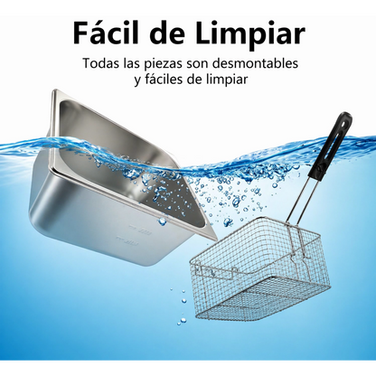 Freidora ELÉCTRICA sobremesa Doble Tanque 20 Litros 110V