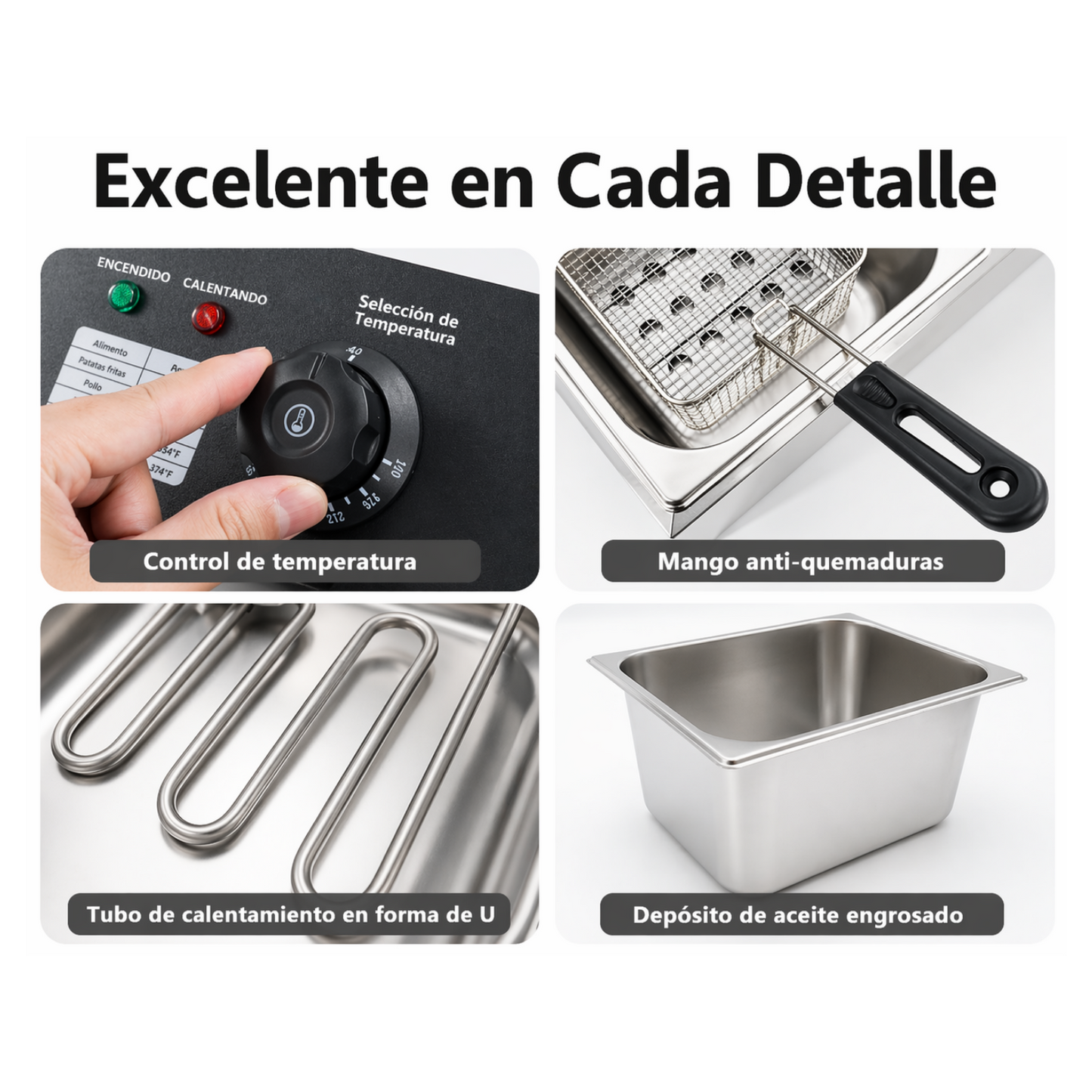 Freidora ELÉCTRICA sobremesa Doble Tanque 20 Litros 110V
