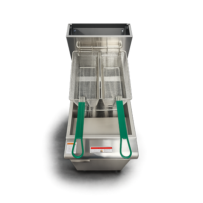 Freidora a Gas con Tapa 28 Litros 4 Quemadores 120.000 BTU/h