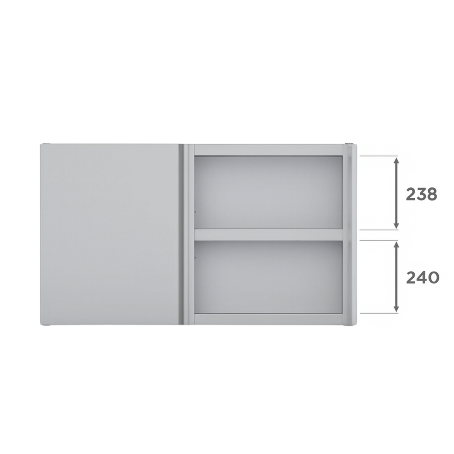 Gabinete de Pared Cerrado de 100 cm - Gama 400 Puertas batientes