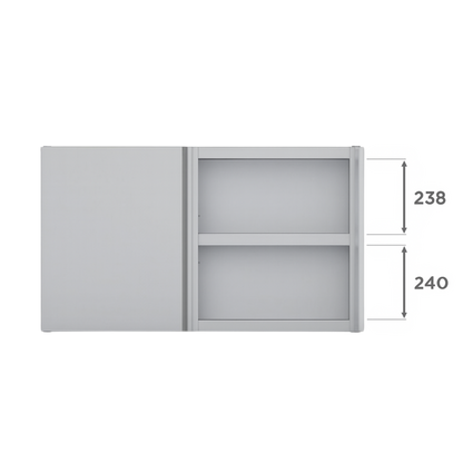 Gabinete de Pared Cerrado de 100 cm - Gama 400 Puertas batientes