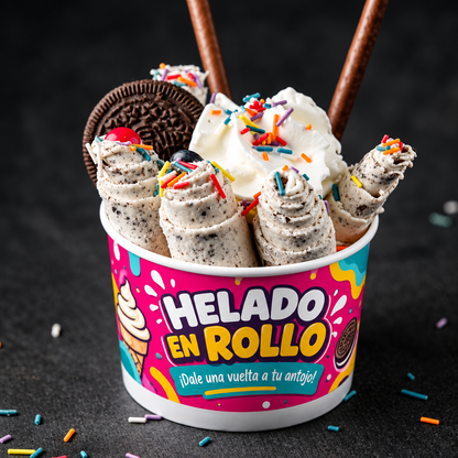 Maquina Ice Roll de Plancha Cuadrada Sencilla
