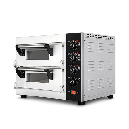 Horno para Pizza 2 Camaras con 2 Piedras Refractarias Electrico
