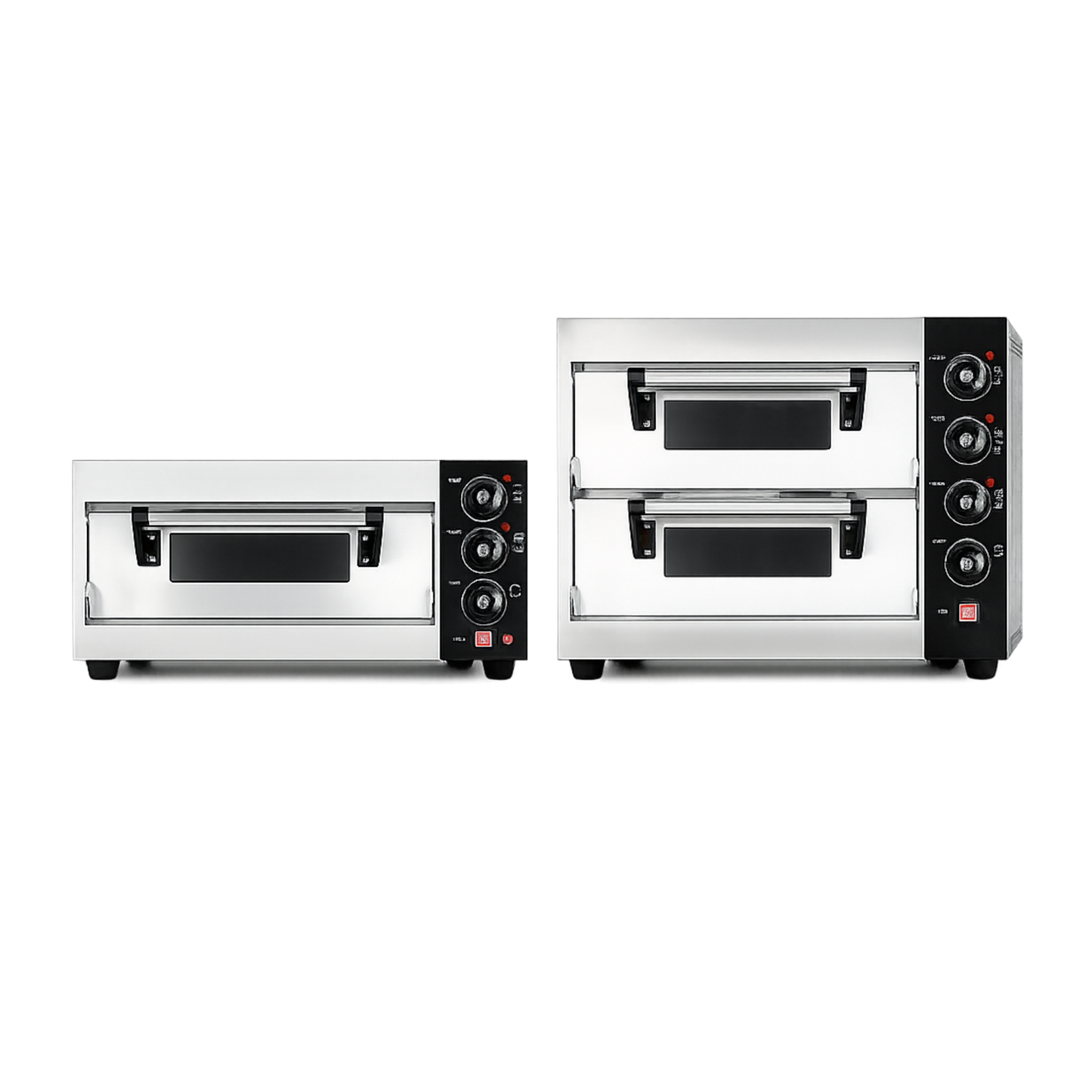 Horno para Pizza 2 Camaras con 2 Piedras Refractarias Electrico