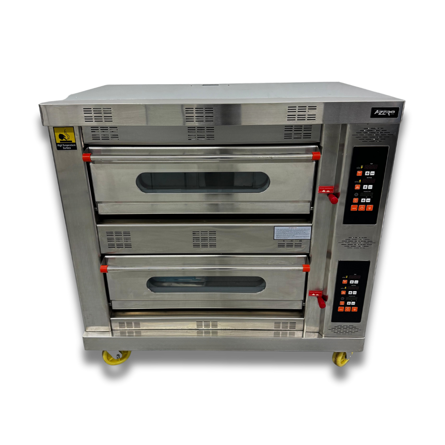 Horno de Pizzas doble cámara con piedra refractaria Digital
