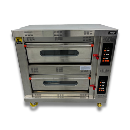 Horno de Pizzas doble cámara con piedra refractaria Digital