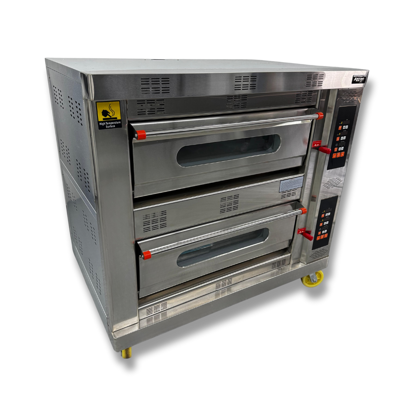 Horno de Pizzas doble cámara con piedra refractaria Digital