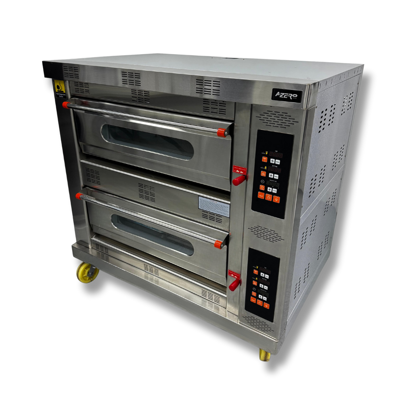 Horno de Pizzas doble cámara con piedra refractaria Digital