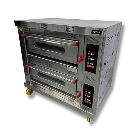 Horno de Pizzas doble cámara con piedra refractaria Digital