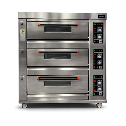 Horno para Panadería de 3 Cámaras 6 bandejas Análogo a Gas