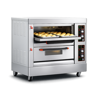 Horno para Panadería de 2 Cámaras 4 bandejas Análogo a Gas